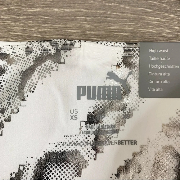 Puma Train Untamed High Waist 7/8 Tights Leggings Snakeskin Print Size XS - Picture 12 of 16